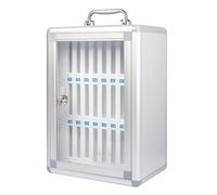 Gabinete de almacenamiento de teléfono para dispositivos móviles de 12/24/36/48/60, soporte de pared de aluminio, nizer para escuelas y negocios, diseño duradero y elegante