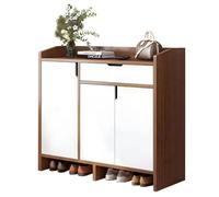 Gabinete de almacenamiento de zapatos con estantes ajustables, gabinete organizador de zapatos moderno con perchero, organizador de zapatos con banco para zapatos, ahorro de espacio, para armario de e