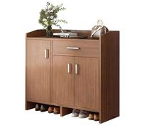 Gabinete de almacenamiento de zapatos con estantes ajustables, gabinete organizador de zapatos moderno con perchero, organizador de zapatos con banco para zapatos, ahorro de espacio, para armario de e