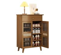 Gabinete de almacenamiento de zapatos para 12-29 pares, gabinete organizador de zapatos de bambú de 4/5/8 niveles, gabinete de zapatos independiente para la entrada, fácil de montar, para el pasillo,