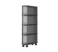 Gabinete de almacenamiento delgado para baño, alto y estrecho, 4 estantes, ahorro de espacio para espacios pequeños, solución de almacenamiento eficiente para decoración del hogar y el baño