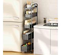 Gabinete de almacenamiento delgado para baño que ahorra espacio, diseño grueso y fácil de limpiar, ideal para espacios pequeños, perfecto para papel higiénico y artículos esenciales de baño