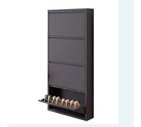 Gabinete de almacenamiento delgado para zapatos con cajones abatibles para organización de entrada