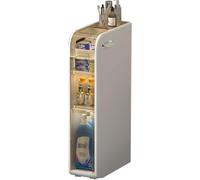 Gabinete de almacenamiento estrecho y alto con cajones transparentes y ruedas, nizador independiente de 3 niveles para cocina, pasillo, sala de estar, dormitorios y lavandería, solución de ahorro de