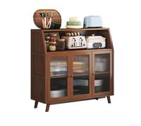 Gabinete de almacenamiento Gabinete de almacenamiento decorativo con puertas de vidrio, gabinete de almacenamiento for la cocina del hogar, aparador moderno de mediados de siglo, gabinete de entrada i