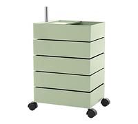 Gabinete de almacenamiento giratorio, mesita de noche, oficina, almacenamiento de archivos multicapa, gabinete lateral, mesa auxiliar móvil, mesita de noche (color: verde)
