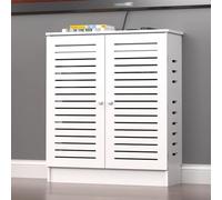 Gabinete de almacenamiento para enrutador de pie con gestión de cables para módem WiFi y organización de regletas de alimentación