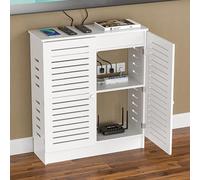 Gabinete de almacenamiento para enrutador WiFi, caja de almacenamiento para enrutador, armario de refugio para enrutador, armario de refugio, organizador de módem de rejilla transpirable para