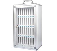 Gabinete De Almacenamiento Para Teléfono Celular Con Cerradura De Pared, Organizador Duradero De Aleación De Aluminio Con Cerradura Con Llave, 12 24 36 48 60 Ranuras Para Una Administración Segura(36)