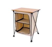 Gabinete de almacenamiento plegable para exteriores, portátil, contenedor de camping, mesa de picnic, equipo al aire libre, suministros de camping, tienda, solución de almacenamiento que ahorra