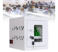 Gabinete de almacenamiento portátil de pared para teléfono con función recargable y ruedas universales para una carga y organización seguras