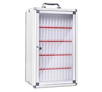 Gabinete de almacenamiento portátil para teléfono, caja de seguridad con 60 ranuras con cerradura para escuelas, fábricas, exámenes y oficinas, ideal para seguridad y organización