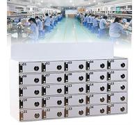 Gabinete de almacenamiento portátil para teléfono con 20/25/30/40/50 ranuras, acrílico con cerradura, soporte para teléfono de aula, 30 o 50 compartimentos para un almacenamiento seguro