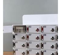 Gabinete de almacenamiento seguro para teléfono celular montado en la pared con cerradura de acrílico Orga con 60 puertas y llaves para oficina, salas de reuniones, personal y soluciones de acceso de