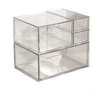 Gabinete de almacenamiento transparente con múltiples cajones para una organización eficiente del escritorio y fácil recuperación (G)