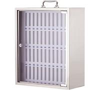 Gabinete de almacenamiento transparente de pared para teléfono con cerradura y asa, documentos portátiles para oficina y aula, perfecto para una gestión segura de dispositivos y fácil acceso