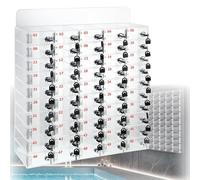 Gabinete de almacenamiento transparente para teléfono móvil montado en la pared con cerraduras y llaves para 50 teléfonos, ideal para piscinas, oficinas y zonas públicas