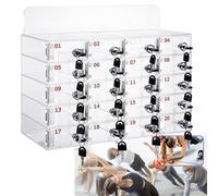 Gabinete de almacenamiento transparente para teléfono móvil para aula, montado en la pared, con 20 ranuras para 625 teléfonos, ideal para gestión y organización del aula