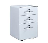 Gabinete de almacenamiento vertical, archivador de metal para tamaño A4/carta, soporte de impresora debajo del escritorio, 3/4 cajones, diseño compacto, 17.3 x 25.5 x 15.3 pulgadas, solución de