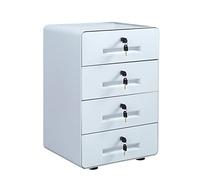 Gabinete de almacenamiento vertical compacto de metal, soporte para impresora con cajones de 3/4 para papel de carta A4 debajo del escritorio, dimensiones 44,8 x 64,8 x 38,9 cm