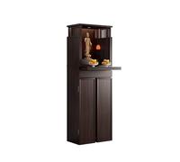 Gabinete De Altar Armario de madera maciza estilo chino for el santuario de Buda con puerta, armario sencillo for el dios de la riqueza, armario for el santuario de Buda for el hogar Altar De Buda(B,L
