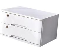 Gabinete de archivos de escritorio seguro de 2 cajones con cerradura, caja de almacenamiento plana para el hogar y la oficina, solución de archivo para gestión de datos y nización