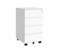 Gabinete de Archivos Móvil 45,1 x 39 x 69,3 cm Blanco Nube