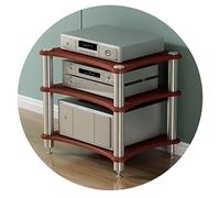 Gabinete de audio de 4 niveles de 60 x 48 x 85 cm con pies absorbentes de golpes para equipos estéreo, consolas de juegos y dispositivos de transmisión. Mejora tu experiencia de audio