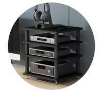 Gabinete de audio de pie de varios niveles para reproductor de discos, almacenamiento multimedia, sistema de cine en casa, estante de entretenimiento duradero