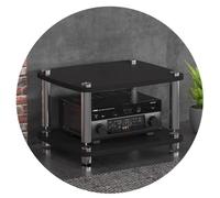 Gabinete De Audio HiFi De 1/2/3/4 Capas Soporte HiFi for Tocadiscos Soporte De MDF Estante De Audio con Pies Amortiguadores Gabinete for Equipo De Estante for Amplificador De Potencia (Color : Negro