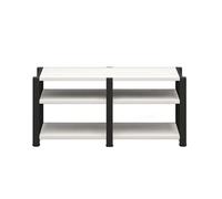 Gabinete de Audio Moderno, Soporte Multimedia estéreo con Amplio Almacenamiento for TV Box, Reproductores de DVD y Consolas de Juegos - Elegante Estante AV Negro(White,52cm/20.5in)