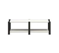 Gabinete de Audio Moderno, Soporte Multimedia estéreo con Amplio Almacenamiento for TV Box, Reproductores de DVD y Consolas de Juegos - Elegante Estante AV Negro(White,34cm/13.4in)