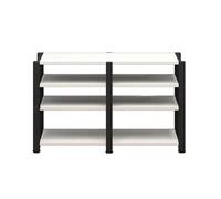 Gabinete de Audio Moderno, Soporte Multimedia estéreo con Amplio Almacenamiento for TV Box, Reproductores de DVD y Consolas de Juegos - Elegante Estante AV Negro(White,72cm/28.3in)