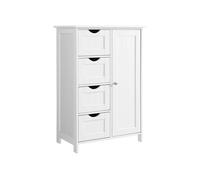 Gabinete de baño con 1 puerta y 4 cajones l55 cm - blanco