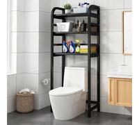Gabinete de baño de 3 niveles para colocar sobre el inodoro, estante grueso multifuncional para lavanderías, lavadoras y balcones, ahorro de espacio para niños pequeños