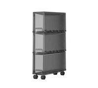 Gabinete de baño delgado para inodoro de 3 niveles que ahorra espacio, alto y estrecho, para baño y cocina, color gris para espacios pequeños, solución elegante y funcional