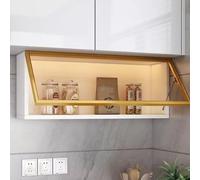 Gabinete de baño montado en la pared que ahorra espacio con puerta de cristal, organizador de almacenamiento de medicamentos de metal para baño y cocina, solución perfecta sobre el inodoro para un