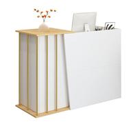 Gabinete de Cajero, Mostrador de Recepción con Mostrador, Mostrador de Recepción Pequeño con Cajones con Cerradura, para Salón de Belleza, Supermercado, Tienda de Conveniencia A 120 cm