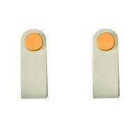 Gabinete De Cajón Tiradores De Puerta 2 Piezas Manija De Cuero Cajón Tatami Armario De Cuero Zapatero Puerta Anticolisión Manija De La Habitación De Los Niños,Verde Menta-Solo Orificio