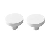 Gabinete De Cajón Tiradores De Puerta Manija De Armario Para Niños Manija De Puerta De Madera Maciza Manija De Color De Cajón De Un Solo Orificio, Blanco Grande 35 * 12 * 24 Mm