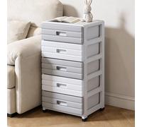 Gabinete de cajones pequeño de 5 niveles, mueble de almacenamiento con gran , mesita de noche fácil de , organizador de ropa interior y joyas para