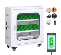 Gabinete de carga móvil, 12/20/30/40/50/60 ranuras, estaciones de carga de teléfono celular con ruedas universales, carrito recargable por USB para aulas escolares, 50 ranuras