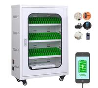 Gabinete de carga móvil, carrito recargable por USB de 60 ranuras con ruedas universales para estaciones de carga de teléfonos celulares