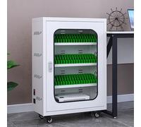 Gabinete de carga para teléfono móvil con 50 ranuras, estación de carga USB recargable para aula, oficina, gimnasio, iglesia, almacenamiento portátil de teléfono celular con funda de aleación de