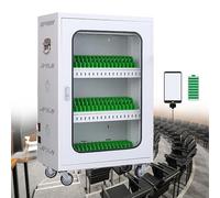 Gabinete de carga portátil para teléfono móvil, estación de carga de almacenamiento de teléfono celular recargable, estación de carga USB para teléfono celular, para aulas/clubes de fitness/oficinas