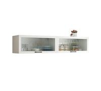 Gabinete de cocina de madera maciza montado en la pared con puerta de cristal y estante, gabinete pequeño de almacenamiento de especias para estante inferior de cocina, gabinete de pared de 47.2 x