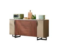 Gabinete de Consola Aparador de comedor for el hogar, mueble de porche, tablero de piedra, estilo wabi-sabi, cuero de silla de montar, mueble de almacenamiento de pared for sala de estar Gabinete de A