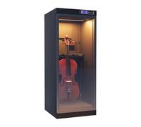 Gabinete de control de humedad para violonchelo 345L, 50 * 50 * 138CM, 40-60% RH ajustable, cuerpo de placa de acero, pantalla digital, con luces