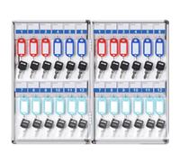 Gabinete de Llaves de Gran Capacidad: Caja de Seguridad para Llaves de Pared de aleación de Aluminio con Capacidad para 24 a 180 Llaves, Ideal para el hogar, la Oficina, el Hospital y el aut