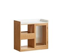 Gabinete de madera maciza para té de pizarra, moderno y simple, aparador de roble extraíble, para el hogar, restaurante, almacenamiento, aparador de bufé, A-743 x 350 x 705 mm